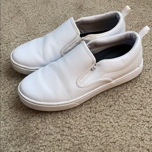 white slip on shoes